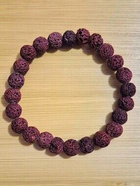 Handmade Red Lava Stone Essential Oil Diffuser Bracelet